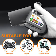 قفل دراجة نارية أمان مضاد للسرقة مزود جهاز انذار